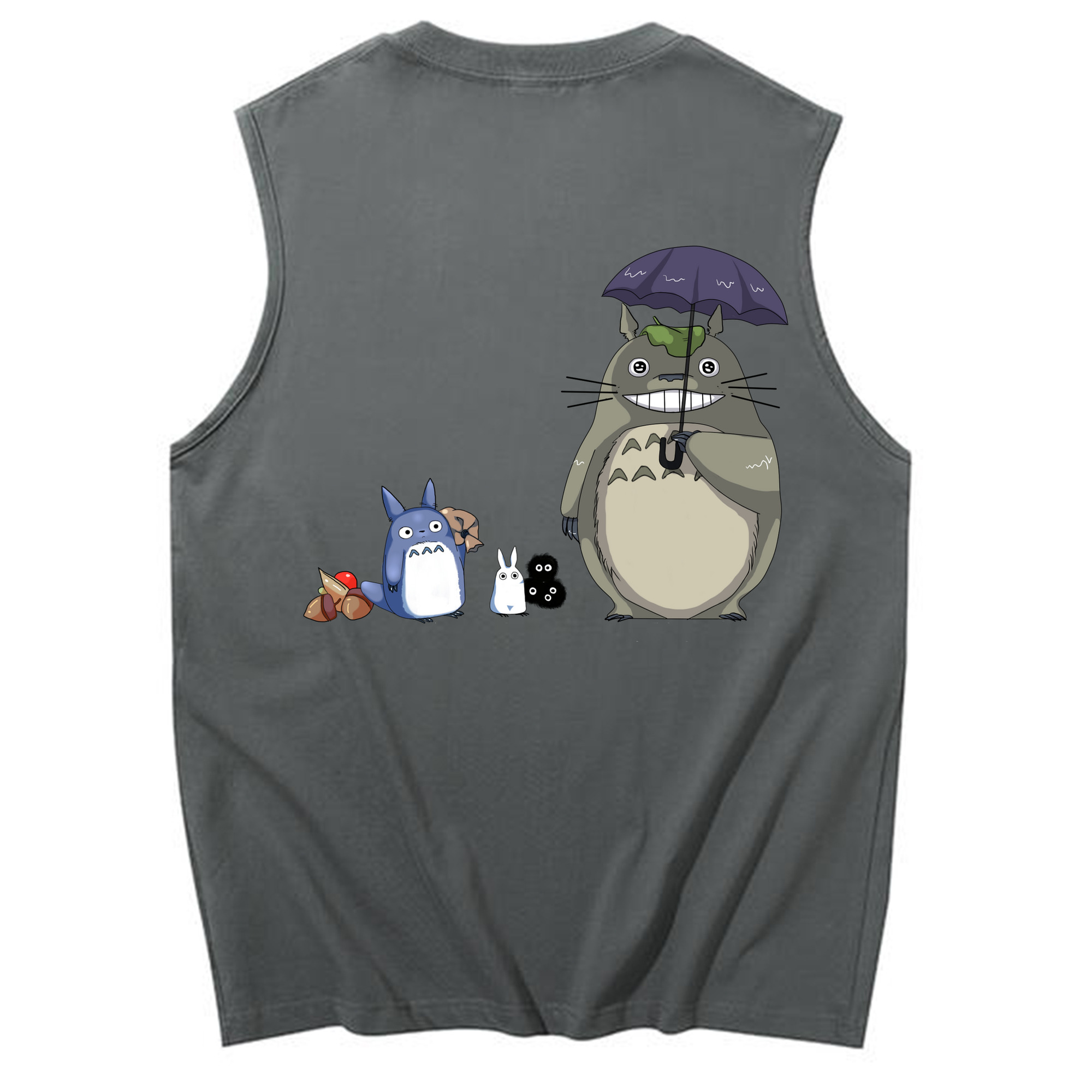 （画像用） となりのトトロ 草壁メイ 草壁サツキ My Neighbor Totoro Satsuki Kusakabe Mei Kusakabe コットン100％タンクトップ（背面プリント）